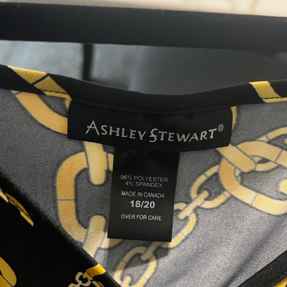 Ashley Stewart Black and Gold Chain Print Maxi Dress - Picture 7 of 10